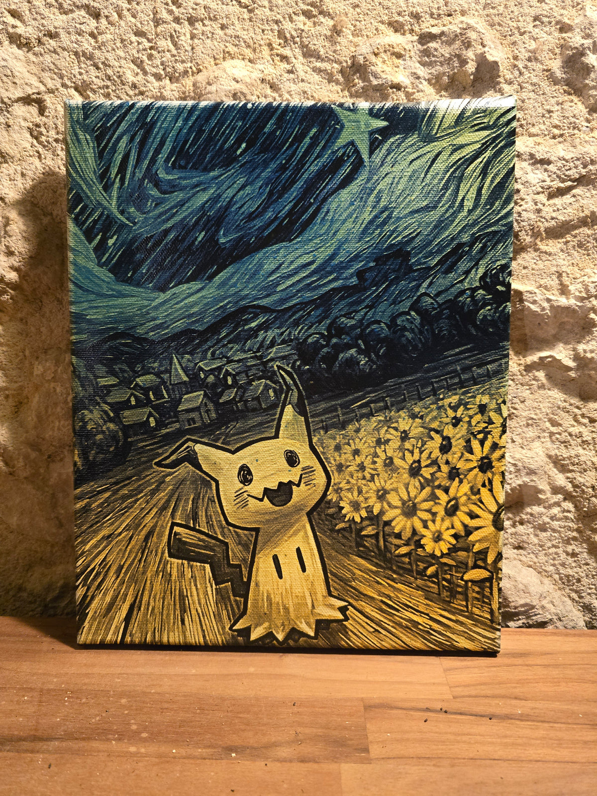 Toile Gravée au Laser – Mimiqui | Pokémon | 24x30 cm