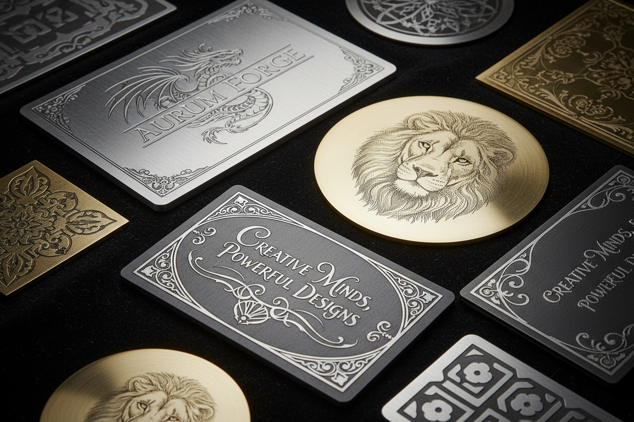 Créations gravure laser plaques métal